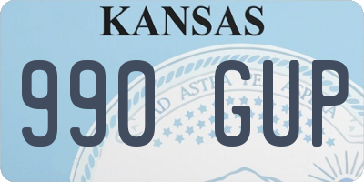 KS license plate 990GUP