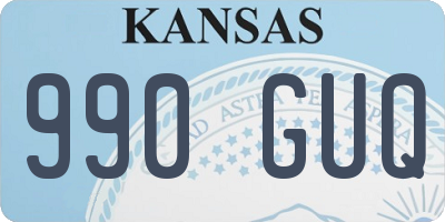 KS license plate 990GUQ