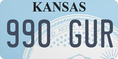 KS license plate 990GUR
