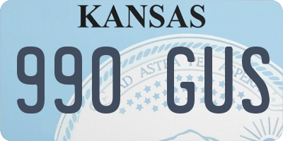 KS license plate 990GUS