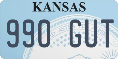 KS license plate 990GUT