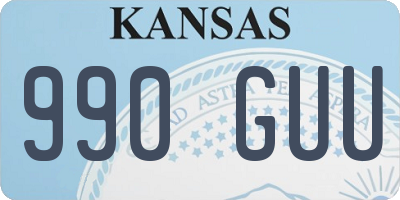 KS license plate 990GUU