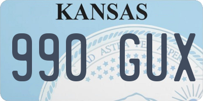 KS license plate 990GUX