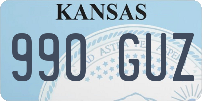 KS license plate 990GUZ