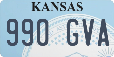 KS license plate 990GVA