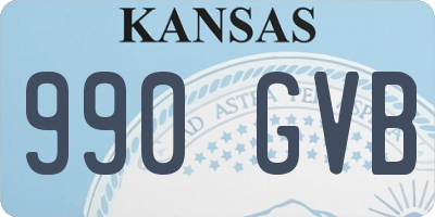 KS license plate 990GVB