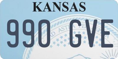 KS license plate 990GVE