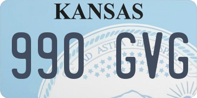 KS license plate 990GVG