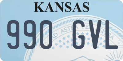 KS license plate 990GVL