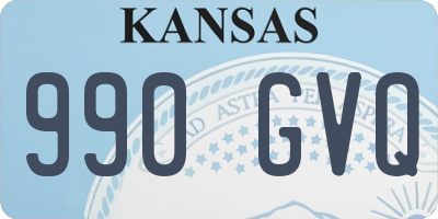 KS license plate 990GVQ