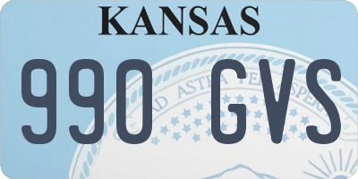 KS license plate 990GVS