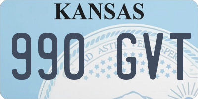 KS license plate 990GVT