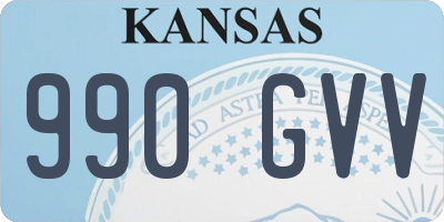 KS license plate 990GVV