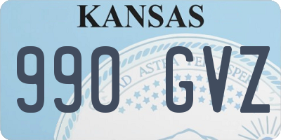KS license plate 990GVZ
