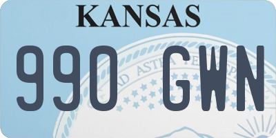 KS license plate 990GWN