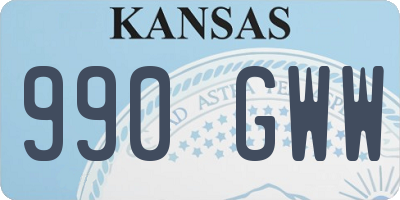KS license plate 990GWW