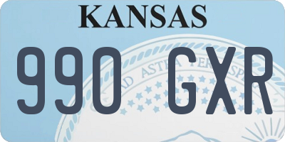 KS license plate 990GXR