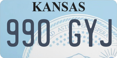 KS license plate 990GYJ
