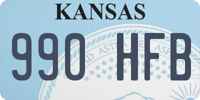 KS license plate 990HFB