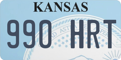 KS license plate 990HRT