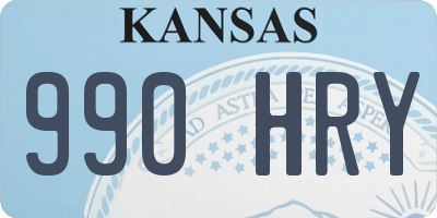 KS license plate 990HRY