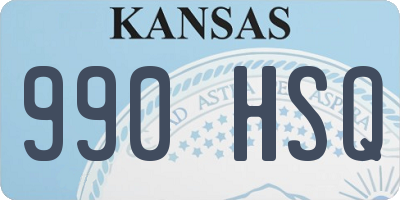 KS license plate 990HSQ