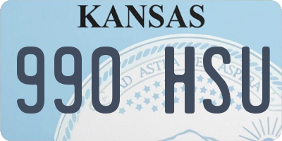 KS license plate 990HSU