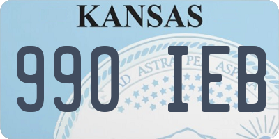 KS license plate 990IEB