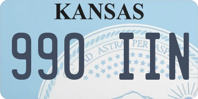 KS license plate 990IIN