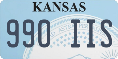 KS license plate 990IIS