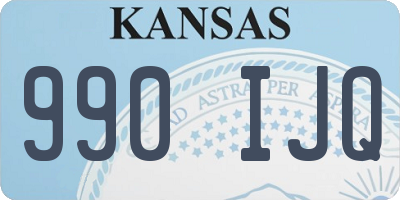 KS license plate 990IJQ