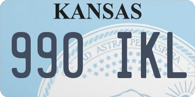 KS license plate 990IKL