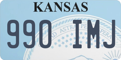 KS license plate 990IMJ