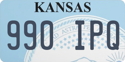 KS license plate 990IPQ