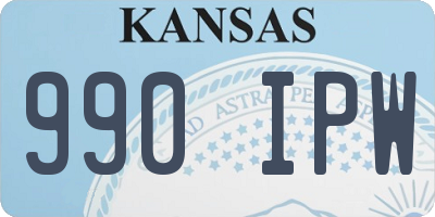 KS license plate 990IPW