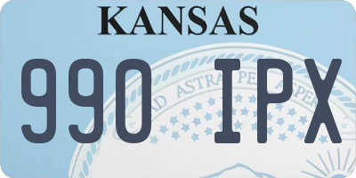 KS license plate 990IPX