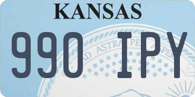 KS license plate 990IPY