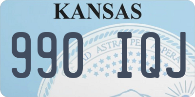 KS license plate 990IQJ