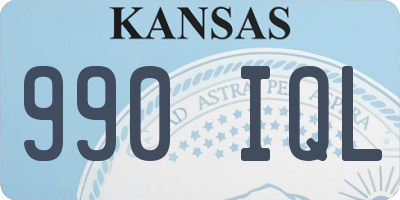 KS license plate 990IQL
