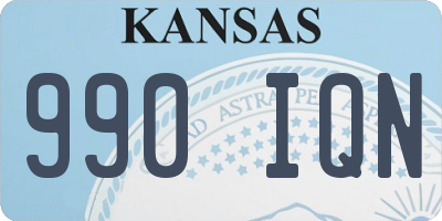 KS license plate 990IQN