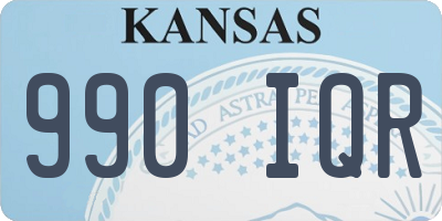 KS license plate 990IQR