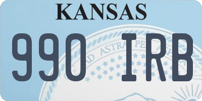 KS license plate 990IRB