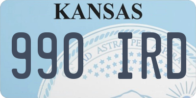KS license plate 990IRD