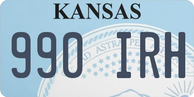 KS license plate 990IRH
