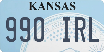 KS license plate 990IRL