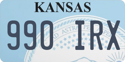 KS license plate 990IRX