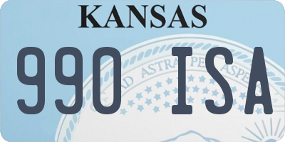 KS license plate 990ISA