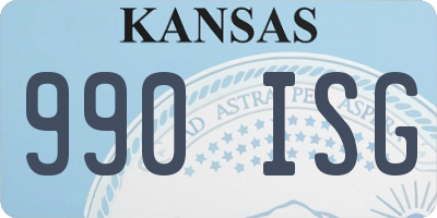 KS license plate 990ISG