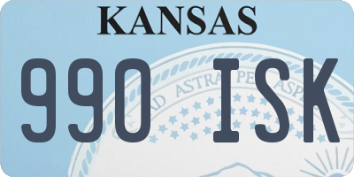 KS license plate 990ISK