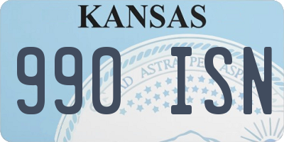 KS license plate 990ISN